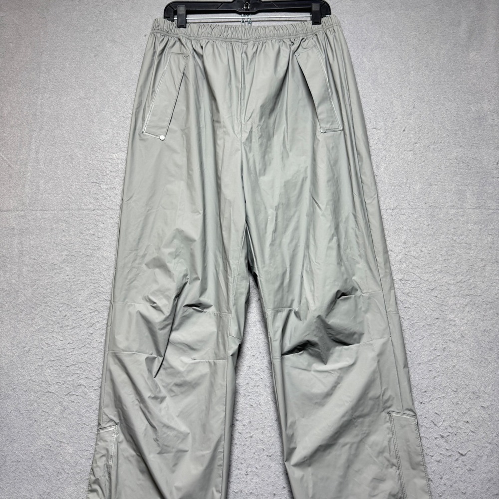 Mens Grey Waterproof Golf Hunting Hiking Large Elastic Waist Zipper Cuffs